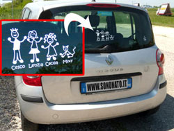 Sticker Famille  bord AutocollantFamille Renault
