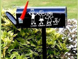 Family Sticker custom SonoNato mailbox