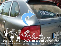 Sticker Family on board SonoNato Porsche Cayenne